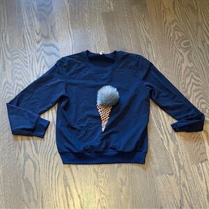 3D Pom Pom Ice Cream Cone Sweatshirt